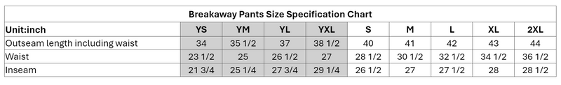 Biggby Bombers Breakaway Youth Jogger Pants
